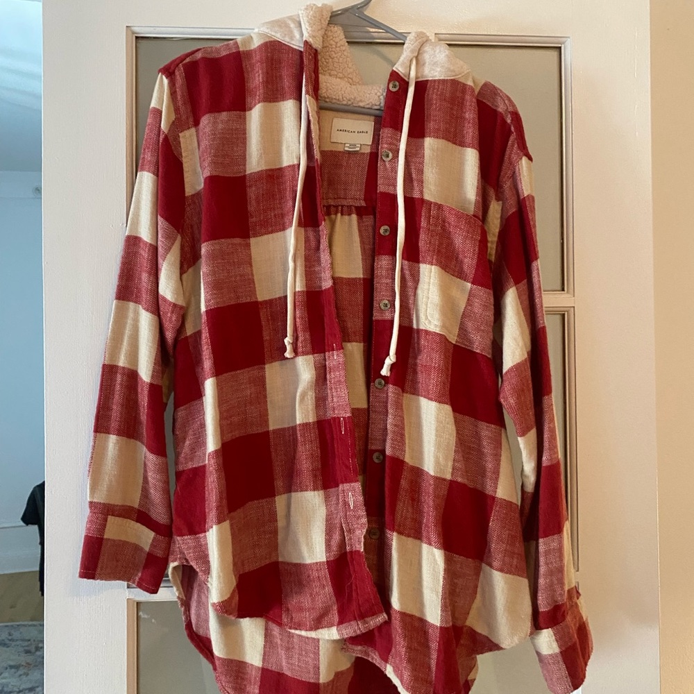 AE Plaid Shirt Jacket